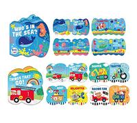 Colour Changing Baby Bath Books for Bath time Fun for Toddlers & Kids | Baby Bath Book Set Plastic Coated & Padded Educational Learning Toys - Set of 2 Books