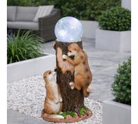 Colour Changing Crackle Ball Solar Garden Light - LED Outdoor Decor