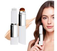 Colour Changing Foundation, 2-in-1 Dual Ended Concealer Stick, Lightweight Hydrating Matte Stick Foundation with Detachable Brush, Full To Medium Coverage Base Makeup, for All Skin Types (Dark Skin)