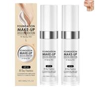 Colour Changing Foundation, Color Changing Foundation Makeup Base Moisturizing Liquid Foundation for Women, Sunscreen Serum Spf 15, Long Lasting Color True Match for Face, Even Tone (2 Pcs)
