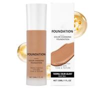 Colour Changing Foundation | Color Match Foundation - 30ml Lightweight Texture, Natural Enduring Finish For Blemishes Imperfections Beauty Skin Pimple Brighten Tone