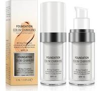 Colour Changing Foundation for Mature & Aging Skin, Naturally Moisturizing Liquid Foundation Makeup Base, Brightens Complexion, Face Cover Concealer, Long Lasting Waterproof Sunscreen 30ml 2 Pack