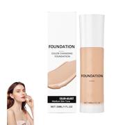 Colour Changing Foundation for Mature Skin, Hydrating Color Correcting Face Makeup, Lightweight Texture, Long-Lasting Waterproof, Brighten Tone, Natural Dewy Finish, Conceals Blemishes (medium)