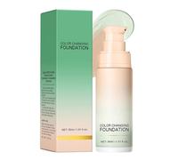 Colour Changing Foundation Full Coverage, Colour Change Foundation Green, Face Foundations For Color Correction & Hydrating, Long-Lasting For Mature Skin & Imperfection Coverage, Natural Makeup