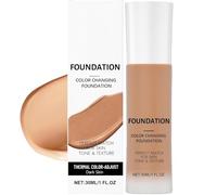 Colour Changing Foundation Intelligent Color Correcting Foundation for Mature Skin, SPF15 Sunscreen, Long-Lasting Natural Finish, Lightweight Texture, Medium Coverage (Dark Skin)