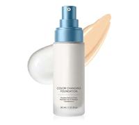 Colour Changing Foundation, Liquid Face Makeup Base with Centella Asiatica, Smart Colour Match Concealer for Fair to Medium Skin, Waterproof Lightweight Matte Finish, 30ml