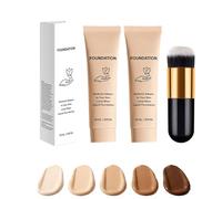 Colour Changing Foundation, Luxury Foundation, Thermochromic Foundation, Liquid Makeup, Naturally, Non-Greasy,Long Lasting, 12h Long Lasting Color Match for Face - Flawless, Moisturising (2Pc)