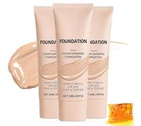 Colour Changing Foundation SPF 50, 30ml Colour Changing Foundation For Mature Skin, Intelligent Color Correcting Foundation, Medium Coverage Concealer, Lightweight Texture, Long-Lasting Finish (3PCS)