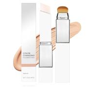 Colour Changing Foundation Stick, 2-in-1 Multi-Purpose Changing Foundation with Brush, Moisturising and Light Cover Cream, Waterproof Long-Lasting Sweat-Proof for All Skin Types (Natural)