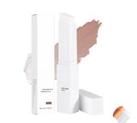 Colour Changing Foundation Stick, White Korean Foundation Stick, Korean Makeup Color-Changing foundation Sticks with Detachable Brush, Medium To Full Coverage Base Makeup for Natural Finish (Tan)
