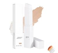 Colour Changing Foundation Stick, White Korean Foundation Stick, Korean Makeup Color-Changing foundation Sticks with Detachable Brush, Medium To Full Coverage Base Makeup for Natural Finish (Natural)