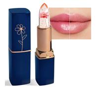 Colour Changing Lipstick, Jelly Crystal Flower Lipstick Colour Changing Lip Balm, Long Lasting Moisturising Lipstick Gift for Women, Clear Hydrating Magic Colour Change Lipstick for Cracked Lips