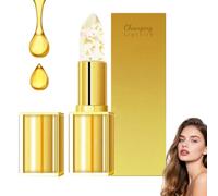 Colour Changing Lipstick,PH Adjusting Lip Stick with Gold Foil,Temperature Sensitive Lipsticks,24H Moisturising Glossy Finish Lip Balm,Long Lasting Moisturising Gloss,Smooth Texture Makeup Gift