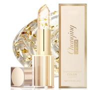 Colour Changing Lipstick PH Adjusting Lipstick, Temperature Sensitive Lip Balm with Gold Foil, Transfer Proof & 24H Hydrating, Long Lasting Moisturizing Glossy Shine for All Skin Tones Women