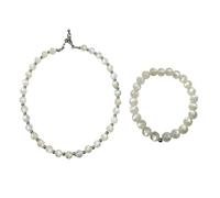 Colour Changing Pearl Necklace and Bracelet Set - Sun Reactive Resin Choker | Waterproof Stackable Summer Beach Jewellery for Women and Girls | Magic Sunlight Sensitive Jewellery for Travel, Siehe
