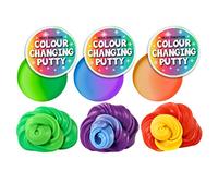 Colour Changing Slime Putty Age 3+, 4 Pack, Random Colours, Fun Novelty, Magical and Squishy Heat Sensitive, Stress Relief, Great for Children with Autism, Special Needs, ASD, ADHD (Colour Changing Putty, 4)