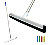 Colour Coded 46cm Floor Squeegee Mop with 120cm Aluminium Handle | Quick Drying Wet Room Floor Squeegee Heavy Duty | Double Foam Squeegee Blade Floor Wiper for Bathroom, Kitchen, and Shower (Blue)