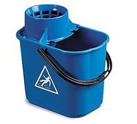 Colour Coded Blue Heavy Duty Mop Bucket with Wringer for General Low Risk Areas