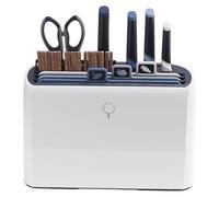 Colour Coded Cutting Board and Knife Set with Drying Holder - 3 Chopping Boards, 4 Kitchen Knives & 10-Pair Chopstick Organiser | All-in-One Storage Solution