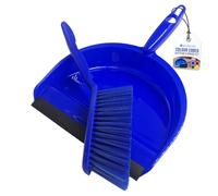 Colour Coded Dustpan and Brush Sets | 22cm Wide Plastic Dustpan with Rubber Lip, and Soft Bristle | Hand Brush and Pan for Domestic and Commercial Use