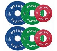 Colour Coded Fractional Bumper Weight Plates, 17.5LB
