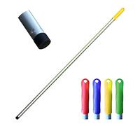 Colour Coded Mop and Broom Handle Replacement - 120cm Long Aluminium Mop and Broom Handle Screw End, Interchangeable that Fits Most Brush and Head (Yellow)