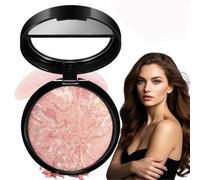 Colour Correcting Powder Foundation,Baked Brighten Foundation Long-lasting,Brighten fou/ndation Full Coverage for Face,Natu/ral Look Light Powder Found/ation,Water & Sweat Resistan Pow/der Foun/dation