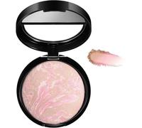 Colour Correcting Powder Foundation, Long-lasting 24H Wear, Shimmer Brick Pressed Bronzer, Buildable Light to Medium Illuminating Powder, Lasting Oil-control Full Coverage Make Up (01)