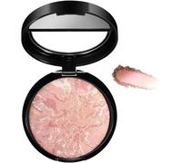Colour Correcting Powder Foundation, Long-lasting 24H Wear, Shimmer Brick Pressed Bronzer, Buildable Light to Medium Illuminating Powder, Lasting Oil-control Full Coverage Make Up (02)