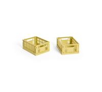 Colour Crate Storage Box Mini Set of 2 Dusty Yellow