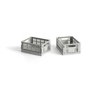 Colour Crate Storage Box Mini Set of 2 Light Gray