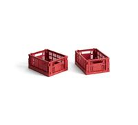 Colour Crate Storage Box Mini Set of 2 Red