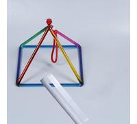 Colour Crystal Singing Clear Quartz Pyramid Healing Musical Instrument For Sound Healing Meditation Accessories,11 Inch