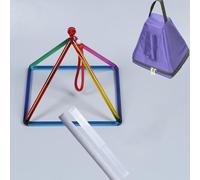 Colour Crystal Singing Clear Quartz Pyramid Healing Musical Instrument For Sound Healing Meditation Accessories,10 Inch+Bag