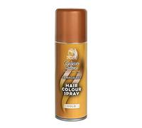 Colour Culture Hair Colour Spray 125ml-Gold, Temporary Coloured Hair Dye, Hurtless Easy Wash-Out Hairspray, Washable Hair Colour Spray for Halloween & Theme Party, Fancy Dress Up, For Kids Adults