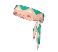 Colour Curve Ripple Chart Sports Head Tie - Full Print Lightweight Headscarf for Exercise and Sports