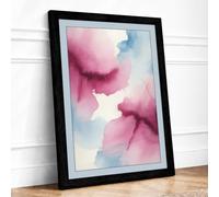 Colour Drift Abstract Framed Wall Art Print A4 (29.7×21cm) Black, Wall Decor for Living Room, Bedroom, Office & Home, Ready to Hang, Art Gift