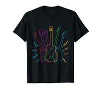Colour Electric Guitar Lovers Acoustic Guitarist T-Shirt