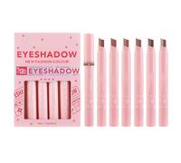 Colour Eyeshadow Shimmer Pen Two Tone Gradient Pack of 6 Waterproof Smudge-proof Nude Cream Shadow Pen Instant Eye Brightener Liner Combination Assortment
