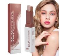 Colour Eyeshadow Stick Cosmetic, Waterproof Two-Colour Pearlescent Aid, Sparkly Fine Powder Tool with Smooth Texture, Radiant Accessory with Modern Style, Beauty Solution Travel 2.2 g