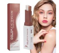 Colour Eyeshadow Stick Cosmetic, Waterproof Two-Colour Pearlescent Aid, Sparkly Fine Powder Tool with Smooth Texture, Radiant Accessory with Modern Style, Beauty Solution Travel 2.2 g