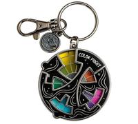 Colour Fidget Wheel, Zones of Regulation Keyring, Colour Wheel for Artist, 3 in 1 Fidget Keychain for Anxiety Relief, Portable Creative Tool, Alloy Material