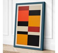 Colour Field Composition Canvas Wall Art Print 36x24 Inch (91 x 61 cm)