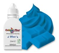 Colour Flex Blue Oil-Based Food Colouring 25ml - Vibrant Concentrated Formula for Chocolate, Buttercream, Cake Batter and More by Sugarflair - Vegan, Bake-Stable