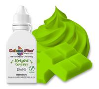 Colour Flex Bright Green Oil-Based Food Colouring 25ml - Vibrant Concentrated Formula for Chocolate, Buttercream & Cake Batters by Sugarflair - Bake-Stable, Vegan