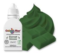 Colour Flex Forest Green Oil-Based Food Colouring 25ml - Vibrant Concentrated Formula for Chocolate, Buttercream & Cake Batters by Sugarflair - Bake-Stable, Vegan, Kosher