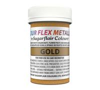 Colour Flex Gold Edible Paint 25ml - Metallic Gold Edible Paint for Cake Decorating - Ready To Use, Suitable For Sugar Paste, Marzipan, Modelling Pastes and more by Sugarflair