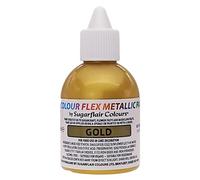Colour Flex Gold Edible Paint - Metallic Gold Edible Paint for Cake Decorating - Ready To Use, Suitable For Sugar Paste, Marzipan, Modelling Pastes and more - 60ml
