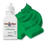 Colour Flex Green Oil-Based Food Colouring 25ml - Vibrant Concentrated Formula for Chocolate, Buttercream & Cake Batters by Sugarflair - Bake-Stable, Vegan