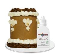 Colour Flex Oil Based Food Colouring Brown - Concentrated Food Colouring for Colouring High Fat Foods; Buttercream, Chocolate, Sugar Paste, Fondant, Icing, Batter & More - 25ml